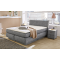 Kép 2/3 - ANNIKA Boxspring franciaágy 160x200 cm - Világos Szürke 411-19