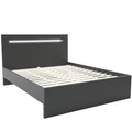 Kép 1/6 - FAVORIT ágykeret ágyráccsal, LED világítással 160x200 cm - Matt Sötétszürke