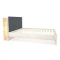Kép 2/4 - HUGÓ ágykeret ágyráccsal, LED világítással 160x200 cm - Justus Tölgy