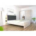 Kép 3/4 - HUGÓ ágykeret ágyráccsal, LED világítással 160x200 cm - Justus Tölgy