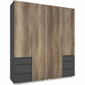 Kép 1/3 - SILVER 180 nyílóajtós gardrób - Matt Sötétszürke / Canyon Tölgy