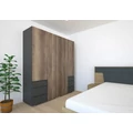 Kép 2/3 - SILVER 180 nyílóajtós gardrób - Matt Sötétszürke / Canyon Tölgy