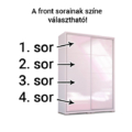 Kép 6/7 - BOND 120 cm magasfényű gardrób - VÁLASZTHATÓ SZÍNEKBEN