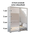 Kép 3/4 - BOND 160 cm magasfényű gardrób 1 TÜKÖRREL - VÁLASZTHATÓ SZÍNEKBEN