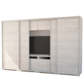 Kép 1/4 - BOND 4BL 318 cm TV-s gardrób - Fehér Tölgy