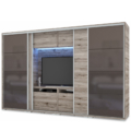 Kép 1/3 - BOND 2BL/2MF 318 cm TV-s gardrób - San Remo / Magasfényű Antracit
