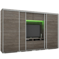 Kép 1/4 - BOND 4BL 318 cm TV-s gardrób - Sötét Katthult