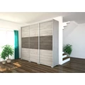 Kép 2/3 - BOSTON 279 cm tolóajtós gardrób ruhalifttel - Katthult / Sötét Katthult