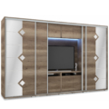 Kép 1/4 - DIAMOND 318 cm tükrös TV-s gardrób - Canyon Tölgy