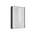 Kép 3/3 - FŐNIX 154 cm tolóajtós gardrób - Nero / San Remo / Fekete profil