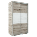 Kép 1/2 - LUX 120 cm tolóajtós gardrób - San Remo (korpusz-ajtó) / Fehér Tölgy (betét)