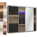 Kép 1/4 - LUX 239 cm TV-s gardrób 1 TÜKÖRREL - VÁLASZTHATÓ SZÍNEKBEN