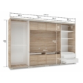 Kép 3/3 - LUX 318 cm TV-s gardrób - VÁLASZTHATÓ SZÍNEKBEN