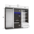 Kép 4/4 - MIRROR 239 cm tükrös TV-s gardrób - VÁLASZTHATÓ SZÍNEKBEN
