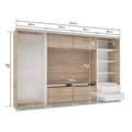 Kép 4/4 - MIRROR 318 cm tükrös TV-s gardrób - VÁLASZTHATÓ SZÍNEKBEN