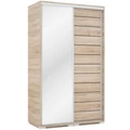 Kép 2/3 - PORTO 120 cm tolóajtós gardrób 1 TÜKÖRREL - VÁLASZTHATÓ SZÍNBEN