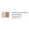 Kép 3/3 - GALAXY nyílóajtós felső MAGASÍTÓ 40 cm - VÁLASZTHATÓ SZÍNEKBEN