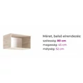 Kép 5/5 - NÁPOLY nyílóajtós felső MAGASÍTÓ 80 cm - VÁLASZTHATÓ SZÍNEKBEN