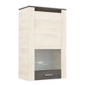 Kép 1/6 - BREMA B-3 felső vitrines elem LED világítással - Krém Sonoma / Canterbury