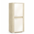 Kép 1/3 - CORTINA 60-as 2 kisajtós komód elem JOBBOS - Cotta Cremona / Magasfényű Beige (C10)