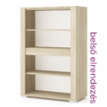 Kép 2/4 - CORTINA 90-es 4 kisajtós komód elem - Cotta Cremona / Magasfényű Beige (C9)