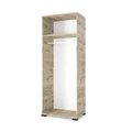 Kép 2/4 - GALAXY G6 ruhás tükrös elem 80 cm - Viking Tölgy / Matt Fekete