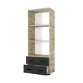 Kép 2/4 - GALAXY G8 fiókos tükrös elem 80 cm - Viking Tölgy / Matt Fekete