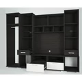 Kép 2/2 - BASEL nappali szekrénysor 265 cm LED világítással - Nero / Bianco