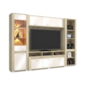 Kép 2/5 - CORTINA nappali szekrénysor 285 cm - Cotta Cremona / Magasfényű Beige