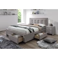 Kép 2/16 - EVORA ágykeret ágyráccsal és fiókokkal 160x200 - Beige