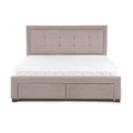 Kép 10/16 - EVORA ágykeret ágyráccsal és fiókokkal 160x200 - Beige