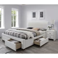 Kép 1/3 - MODENA 2 ágykeret ágyráccsal és ágyneműtartó fiókokkal 160x200 cm - Fehér