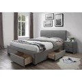 Kép 2/16 - MODENA ágykeret ágyráccsal és ágyneműtartó fiókokkal 160x200 cm - Szürke