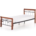 Kép 1/12 - VERONICA ágykeret ágyráccsal 90x200 cm - Antik Cseresznye / Fekete