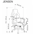 Kép 4/11 - JENSEN forgószék - Fekete szövet