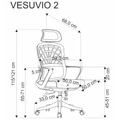 Kép 2/12 - VESUVIO 2 forgószék - Szürke / Fehér