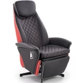 Kép 2/19 - CAMARO relax TV fotel állítható hát- és lábtámasszal - Fekete / Piros