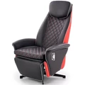 Kép 1/19 - CAMARO relax TV fotel állítható hát- és lábtámasszal - Fekete / Piros