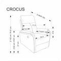 Kép 14/14 - CROCUS automata relax TV fotel - Szürke bársony szövet