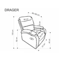 Kép 7/14 - DRAGER relax TV fotel - Szürke bársony szövet