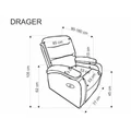 Kép 7/14 - DRAGER relax TV fotel - Zöld bársony szövet