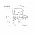 Kép 13/13 - LORIS automata relax TV fotel - Szürke szövet