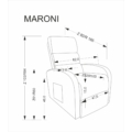 Kép 15/15 - MARONI automata TV fotel, felállás segítővel - Szürke bársony szövet