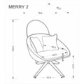 Kép 12/12 - MERRY 2 forgó fotel - Cappuccino szövet