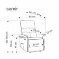 Kép 15/15 - SEMIR 2 automata TV fotel, felállás segítővel, masszázsfunkcióval - Bézs