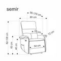 Kép 16/16 - SEMIR 2 automata TV fotel, felállás segítővel, masszázsfunkcióval - Fekete