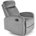 Kép 1/13 - WONDER relax TV fotel hintafunkcióval - Szürke bársony szövet