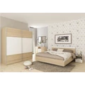 Kép 6/6 - GABRIELA ágykeret ágyrács nélkül 180x200 - Sonoma tölgy / Fehér