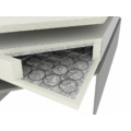 Kép 4/7 - DORMAN Boxspring franciaágy 180x200 cm - Krém Mono 231