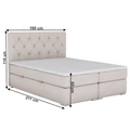 Kép 7/7 - ESHLY Boxspring franciaágy 160x200 cm - Bézs Mono 232